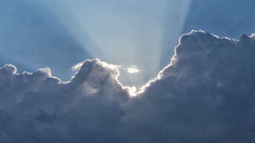 Low angle view of cloudy sky