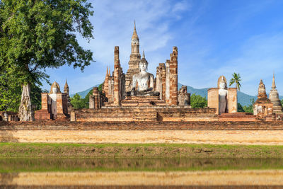 View of temple building against sky