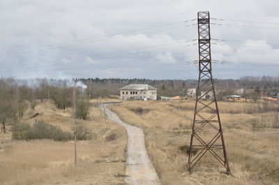 Scenic view of land against sky