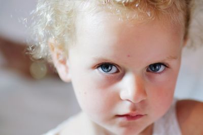 Close-up portrait of cute boy