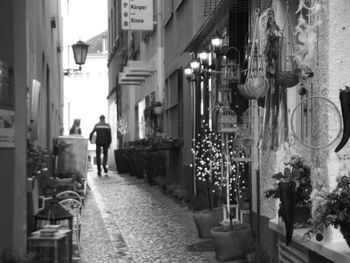 Man walking in city