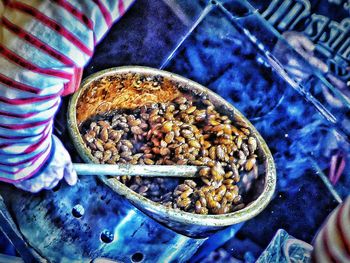 Close-up of food on table