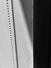 Detail shot of white wall