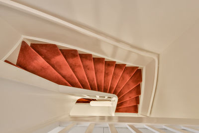 Low angle view of spiral staircase