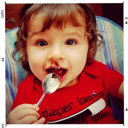 Close-up portrait of cute boy