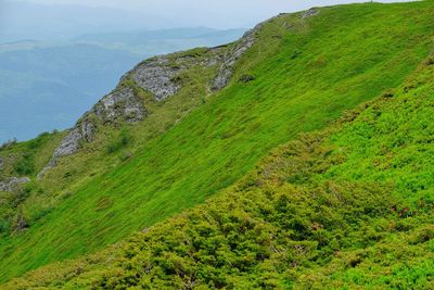 Scenic view of land against sky