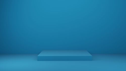View of blue wall