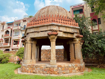 Low angle view of historical building