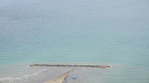 High angle view of beach