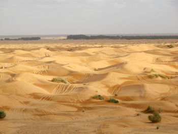 Scenic view of desert against sky