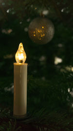 Close-up of illuminated lamp