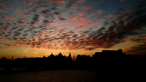 Scenic view of dramatic sky during sunset