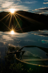 Sun shining through clouds
