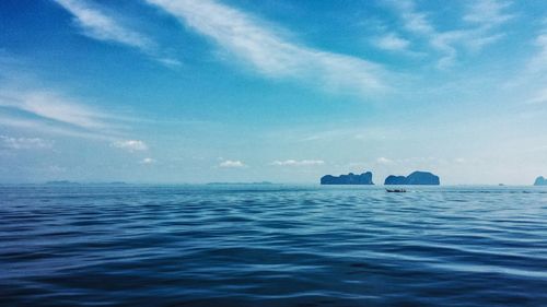 Scenic view of andaman sea against sky