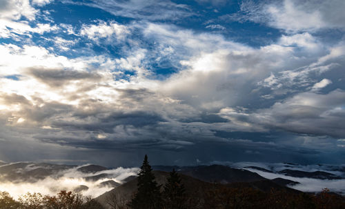 Low angle view of mountain against sky