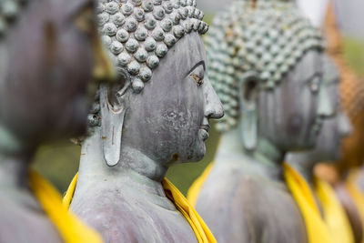 Close-up of statue against temple