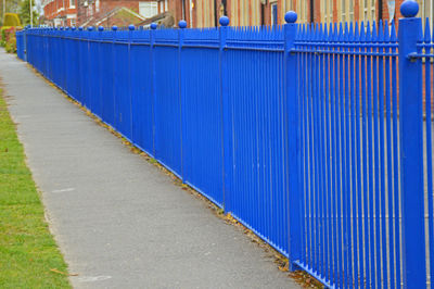 Blue iron railings