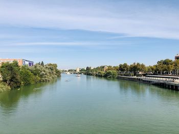 Scenic view of river against sky