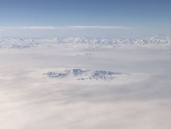 Scenic view of snow against sky