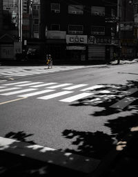 View of road sign on city street