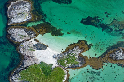 High angle view of sea shore