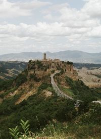 Scenic view of fort against sky