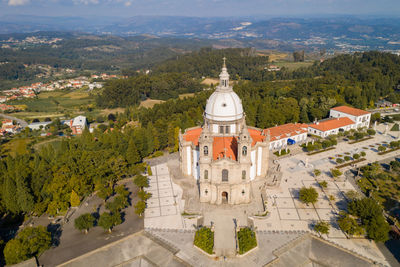 High angle view of a building