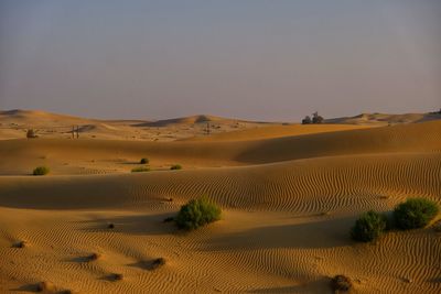 Scenic view of desert against sky