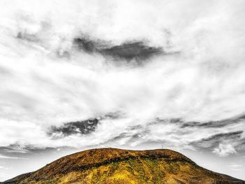 Low angle view of mountain against sky