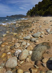 Rocks in sea