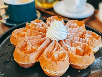 Close-up of food on table