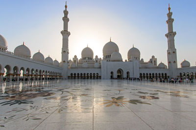 View of temple against clear sky