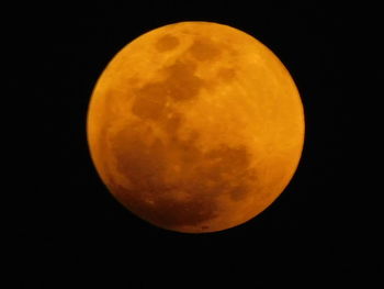 Close-up of moon against clear sky at night