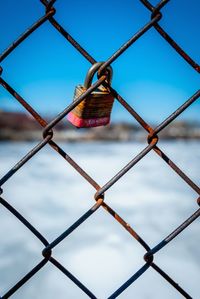 Close-up of chainlink fence