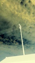 Wind turbine against clear sky