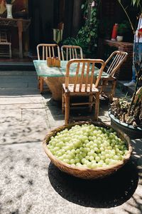 Vegetables on table