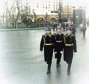 Portrait of people on street in city