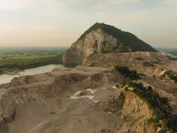 An aerial view of grand canyon in ratchaburi near the bangkok, thailand