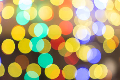 Defocused image of illuminated lights