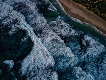 High angle view of stream