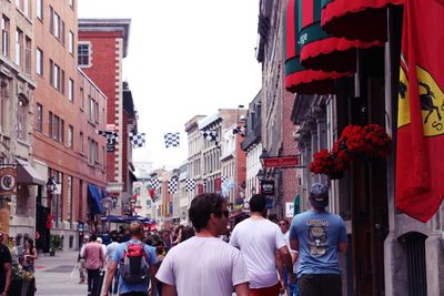 People walking on street