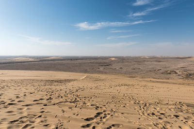 Scenic view of desert against sky