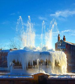 View of fountain against sky