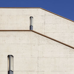 Low angle view of building against clear sky