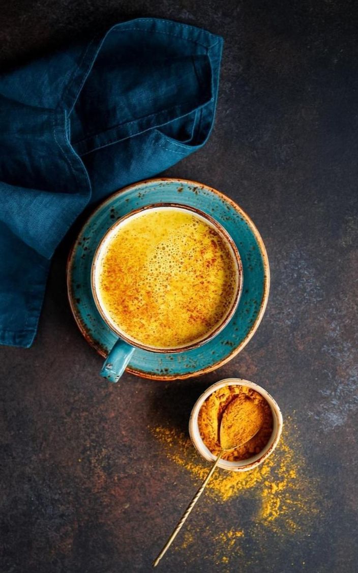 food and drink, drink, food, refreshment, high angle view, cup, coffee, freshness, yellow, indoors, crockery, dark, textile, mug, hot drink, healthy eating, still life, directly above, table, wellbeing, studio shot, kitchen utensil, no people, coffee cup