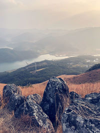 Scenic view of mountain against sky