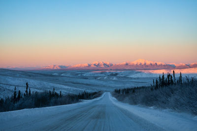 Panoramic view of road during sunset