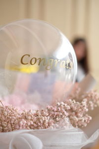 Close-up of ice cream in glass