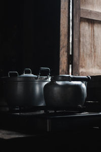 Close-up of teapot in kitchen