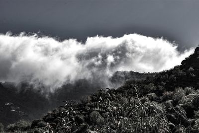 Scenic view of land against sky